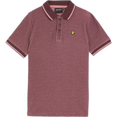 Scott Two Tone Waffle Polo Shirt 8-9 Burgundy 8-9 Scott Two Tone Waffle Polo Shirt 8-9 Burgundy 8-9