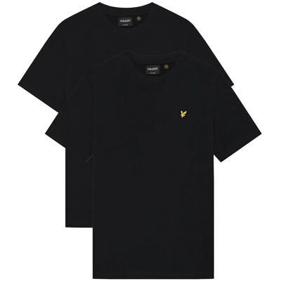 Scott 2-Pack Plain T-Shirt 134-140 Black 134-140 Scott 2-Pack Plain T-Shirt 134-140 Black 134-140