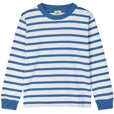 Mads Nørgaard Cotton Jersey Stripe Carlito Tee Ls 16 Blue 16 Mads Nørgaard Cotton Jersey Stripe Carlito Tee Ls 16 Blue 16