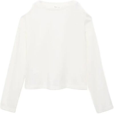 Mango Cut-Out T-Shirt 9-10 White 9-10 Mango Cut-Out T-Shirt 9-10 White 9-10