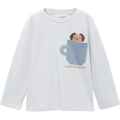 Mango Chest-Pocket Printed T-Shirt 4-5 Blue 4-5 Mango Chest-Pocket Printed T-Shirt 4-5 Blue 4-5