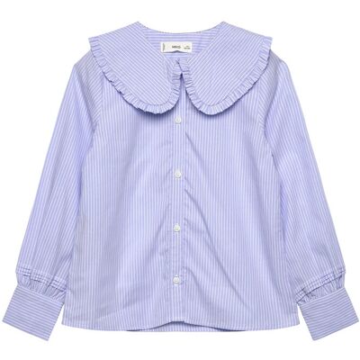 Mango Double Baby-Collar Shirt 140 Blue 140 Mango Double Baby-Collar Shirt 140 Blue 140
