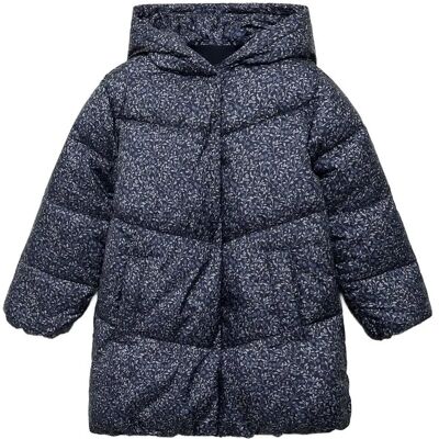 Mango Floral-Print Coat 116 Navy 116 Mango Floral-Print Coat 116 Navy 116