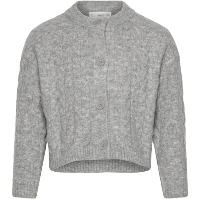 Mango Knitted Button Cardigan 9-10 Grey 9-10 Mango Knitted Button Cardigan 9-10 Grey 9-10