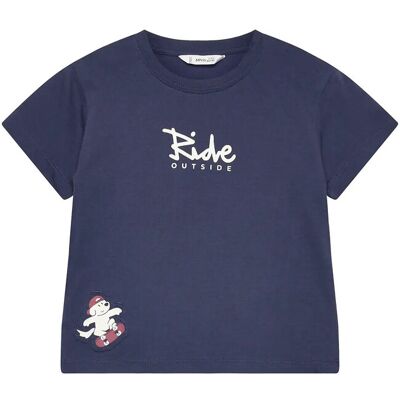 Mango Dog Printed T-Shirt 18-24M Navy 18-24M Mango Dog Printed T-Shirt 18-24M Navy 18-24M