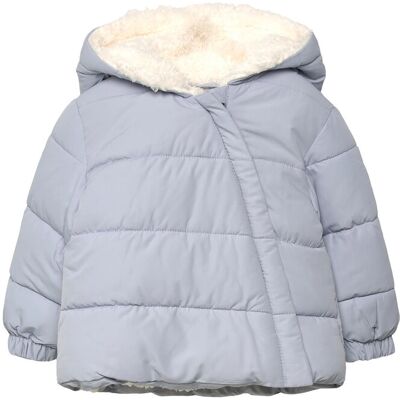 Mango Anorak With Shearling-Effect Hood 3-6M Blue 3-6M Mango Anorak With Shearling-Effect Hood 3-6M Blue 3-6M
