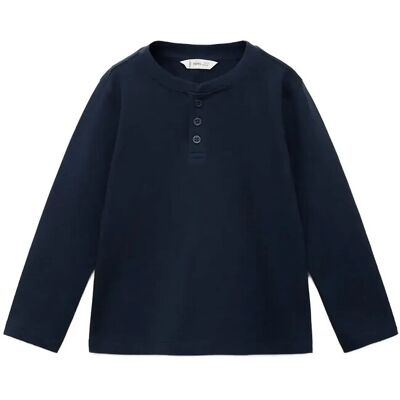 Mango Long Sleeve Cotton T-Shirt 3-4 Navy 3-4 Mango Long Sleeve Cotton T-Shirt 3-4 Navy 3-4