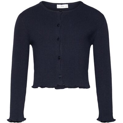 Mango Ribbed Knit Cardigan 9-10 Navy 9-10 Mango Ribbed Knit Cardigan 9-10 Navy 9-10