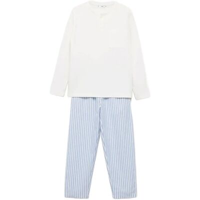 Mango Striped Long Pyjamas 11-12 Blue 11-12 Mango Striped Long Pyjamas 11-12 Blue 11-12