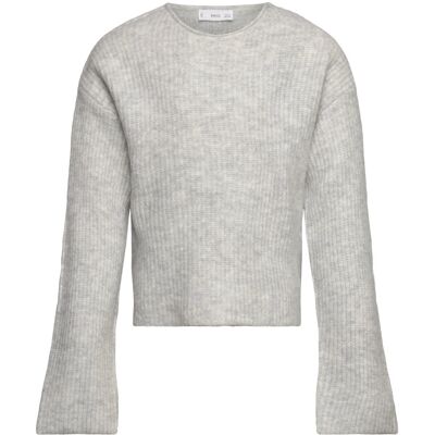 Mango Knitted Ribbed Sweater 7-8 Grey 7-8 Mango Knitted Ribbed Sweater 7-8 Grey 7-8