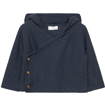 Mango Knit Hood Cardigan 3-6M Navy 3-6M Mango Knit Hood Cardigan 3-6M Navy 3-6M