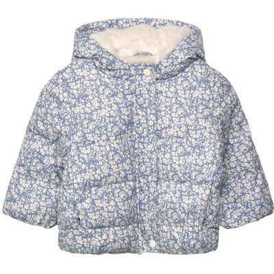 Mango Fur-Effect Floral-Print Anorak 9-12M Blue 9-12M Mango Fur-Effect Floral-Print Anorak 9-12M Blue 9-12M