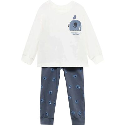 Mango Long Animal-Print Pyjamas 12-18M Grey 12-18M Mango Long Animal-Print Pyjamas 12-18M Grey 12-18M
