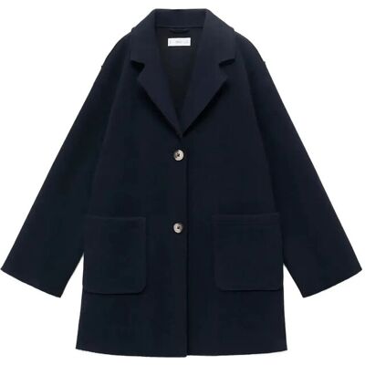 Mango Cloth Midi-Coat 122 Navy 122 Mango Cloth Midi-Coat 122 Navy 122