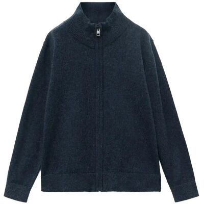 Mango Zipped Knit Cardigan 18-24M Navy 18-24M Mango Zipped Knit Cardigan 18-24M Navy 18-24M