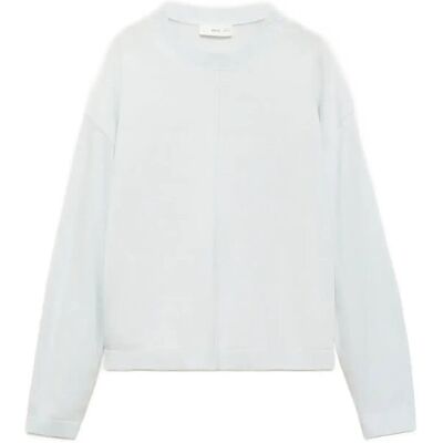 Mango Decorative Seams Cotton Sweater 11-12 Blue 11-12 Mango Decorative Seams Cotton Sweater 11-12 Blue 11-12