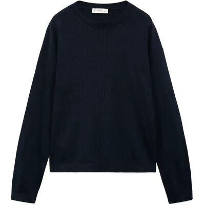 Mango Decorative Seams Cotton Sweater 9-10 Navy 9-10 Mango Decorative Seams Cotton Sweater 9-10 Navy 9-10