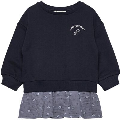 Mango Floral Sweatshirt Dress 5-6 Navy 5-6 Mango Floral Sweatshirt Dress 5-6 Navy 5-6
