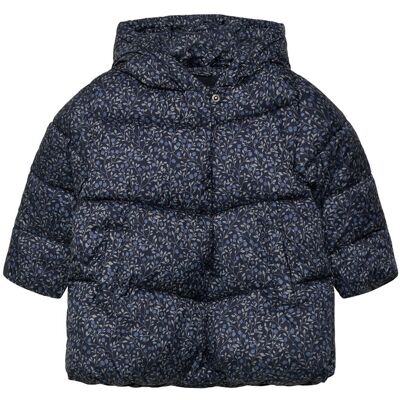 Mango Long Padded Floral Anorak 12-18M Navy 12-18M Mango Long Padded Floral Anorak 12-18M Navy 12-18M