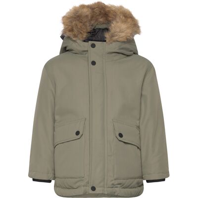 Mango Anorak With Shearling-Effect Hood 2-3 Khaki 2-3 Mango Anorak With Shearling-Effect Hood 2-3 Khaki 2-3