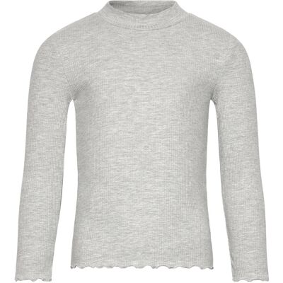 Mango Ribbed High Neck T-Shirt 9-12M Grey 9-12M Mango Ribbed High Neck T-Shirt 9-12M Grey 9-12M