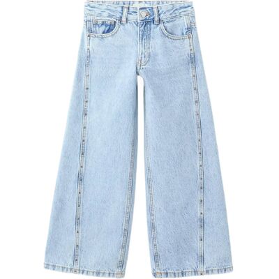 Mango Wide Leg Studded Jeans 122 Blue 122 Mango Wide Leg Studded Jeans 122 Blue 122