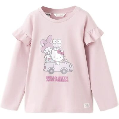 Mango Hello Kitty Ruffled T-Shirt 18-24M Pink 18-24M Mango Hello Kitty Ruffled T-Shirt 18-24M Pink 18-24M