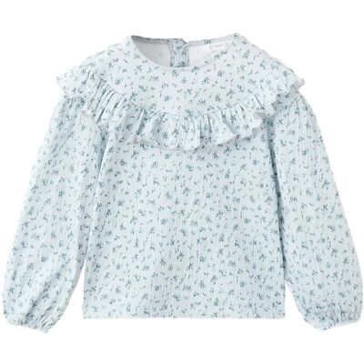 Mango Floral Print T-Shirt 9-12M Blue 9-12M Mango Floral Print T-Shirt 9-12M Blue 9-12M