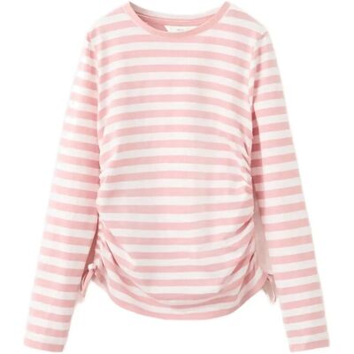 Mango Long-Sleeved T-Shirt With Ruffles 9-10 Pink 9-10 Mango Long-Sleeved T-Shirt With Ruffles 9-10 Pink 9-10