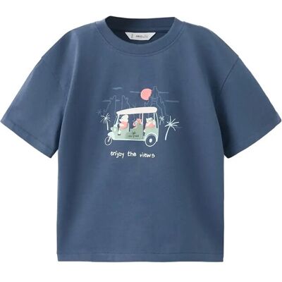 Mango Printed T-Shirt With Interactive Flap 18-24M Blue 18-24M Mango Printed T-Shirt With Interactive Flap 18-24M Blue 18-24M