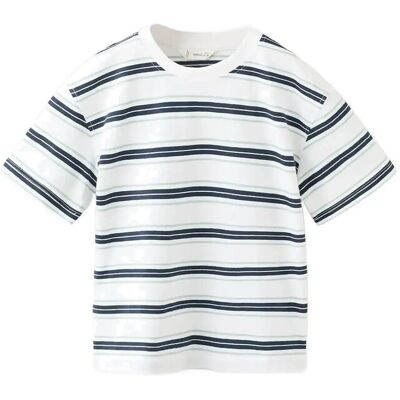 Mango Monochrome Striped T-Shirt 18-24M White 18-24M Mango Monochrome Striped T-Shirt 18-24M White 18-24M