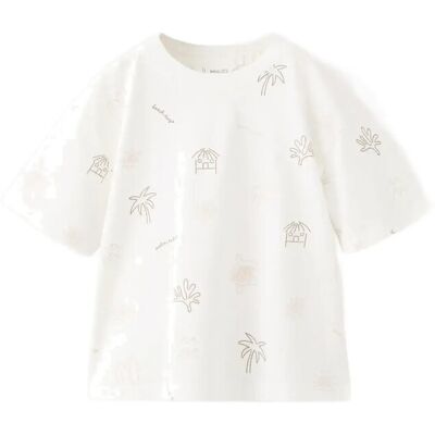 Mango T-Shirt With Print Details 18-24M White 18-24M Mango T-Shirt With Print Details 18-24M White 18-24M