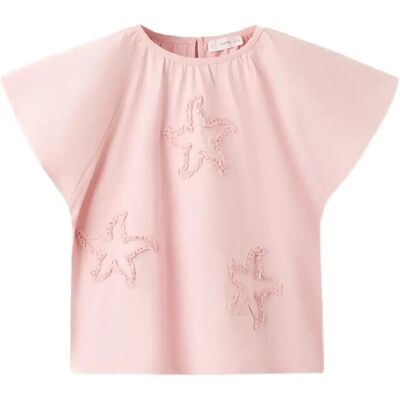 Mango Stars Cotton T-Shirt 9-10 Pink 9-10 Mango Stars Cotton T-Shirt 9-10 Pink 9-10