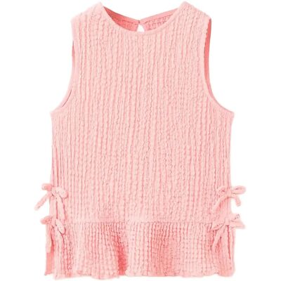 Mango Ruffled Top With Bows 9-10 Pink 9-10 Mango Ruffled Top With Bows 9-10 Pink 9-10