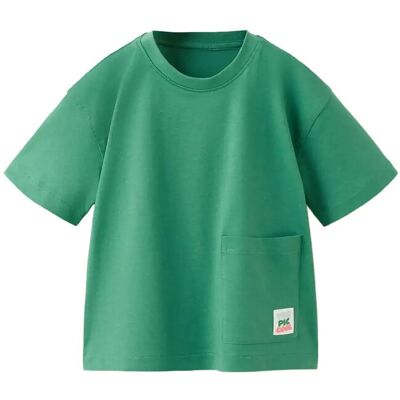 Mango Cotton T-Shirt With Pocket Detail 2-3 Green 2-3 Mango Cotton T-Shirt With Pocket Detail 2-3 Green 2-3