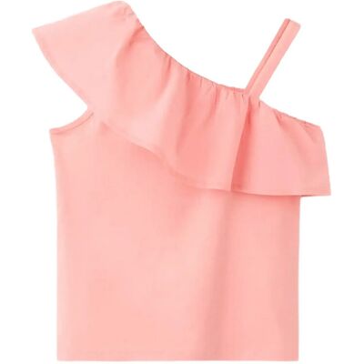 Mango Off-The-Shoulder Frill Top 11-12 Pink 11-12 Mango Off-The-Shoulder Frill Top 11-12 Pink 11-12