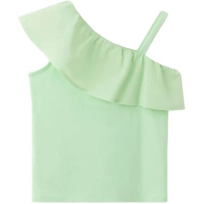 Mango Off-The-Shoulder Frill Top 11-12 Green 11-12 Mango Off-The-Shoulder Frill Top 11-12 Green 11-12