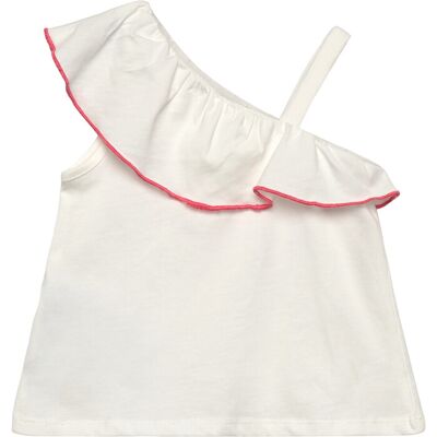 Mango Contrast Ruffle T-Shirt 12-18M White 12-18M Mango Contrast Ruffle T-Shirt 12-18M White 12-18M