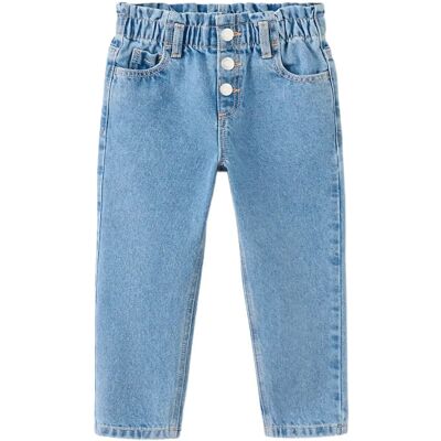 Mango Paper Bag Jeans With Buttons 12-18M Blue 12-18M Mango Paper Bag Jeans With Buttons 12-18M Blue 12-18M