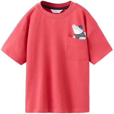 Mango Cotton Printed T-Shirt 12-18M Coral 12-18M Mango Cotton Printed T-Shirt 12-18M Coral 12-18M