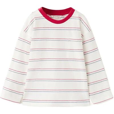 Mango Striped Cotton T-Shirt 5-6 Red 5-6 Mango Striped Cotton T-Shirt 5-6 Red 5-6