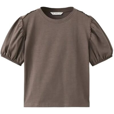 Mango Puff-Sleeve Short-Sleeve T-Shirt 9-10 Brown 9-10 Mango Puff-Sleeve Short-Sleeve T-Shirt 9-10 Brown 9-10