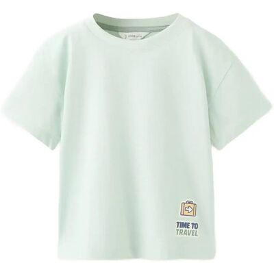 Mango Printed Cotton-Blend T-Shirt 12-18M Green 12-18M Mango Printed Cotton-Blend T-Shirt 12-18M Green 12-18M