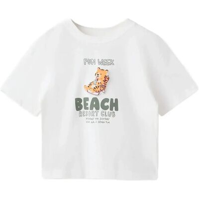 Mango Printed Cotton-Blend T-Shirt 12-18M White 12-18M Mango Printed Cotton-Blend T-Shirt 12-18M White 12-18M
