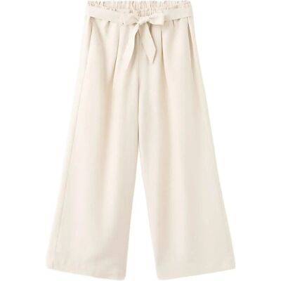 Mango Flowy Straight-Fit Trousers With Bow 11-12 Cream 11-12 Mango Flowy Straight-Fit Trousers With Bow 11-12 Cream 11-12