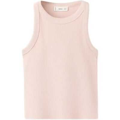 Mango Ribbed Cotton-Blend Top 9-10 Pink 9-10 Mango Ribbed Cotton-Blend Top 9-10 Pink 9-10