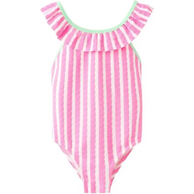 Mango Ruffle Striped Swimsuit 12-18M Pink 12-18M Mango Ruffle Striped Swimsuit 12-18M Pink 12-18M