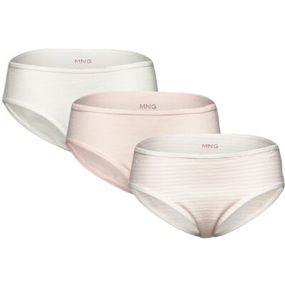 Mango 3 Pack Cotton Panties 9-10 Pink 9-10 Mango 3 Pack Cotton Panties 9-10 Pink 9-10