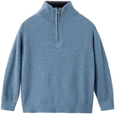 Mango Perkins-Neck Sweater 12-18M Blue 12-18M Mango Perkins-Neck Sweater 12-18M Blue 12-18M