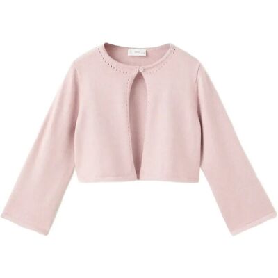 Mango Openwork Detail Knit Cardigan 5-6 Pink 5-6 Mango Openwork Detail Knit Cardigan 5-6 Pink 5-6